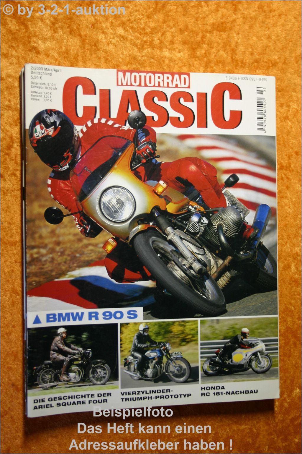 Motorrad Classic 2/03 BMW R 90S Honda RC 181 Triumph