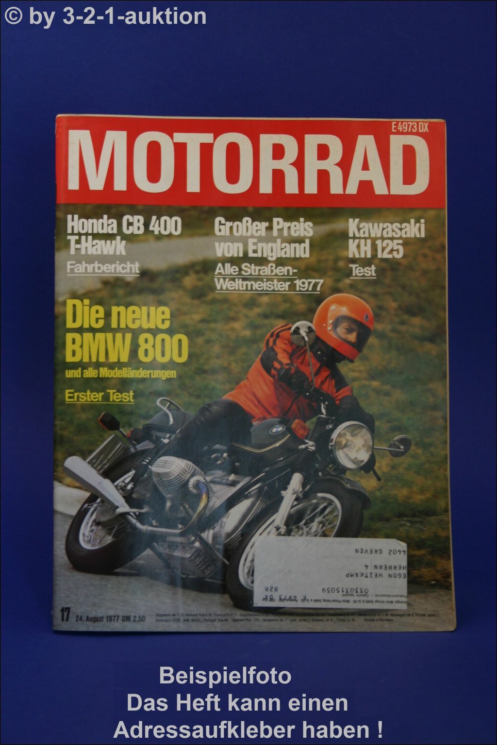 Motorrad 17/77 BMW R 80/7 Honda CB 400 Kawasaki KH 125  