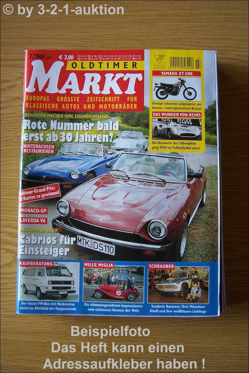 Oldtimer Markt 7/04 Alfa Spider MGB Fiat VW BUS T3