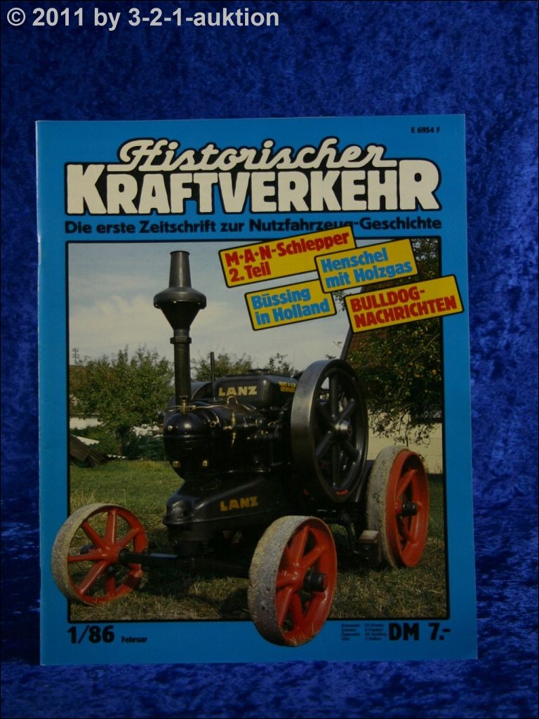 Historischer Kraftverkehr 1/86 MAN Henschel Holzgas