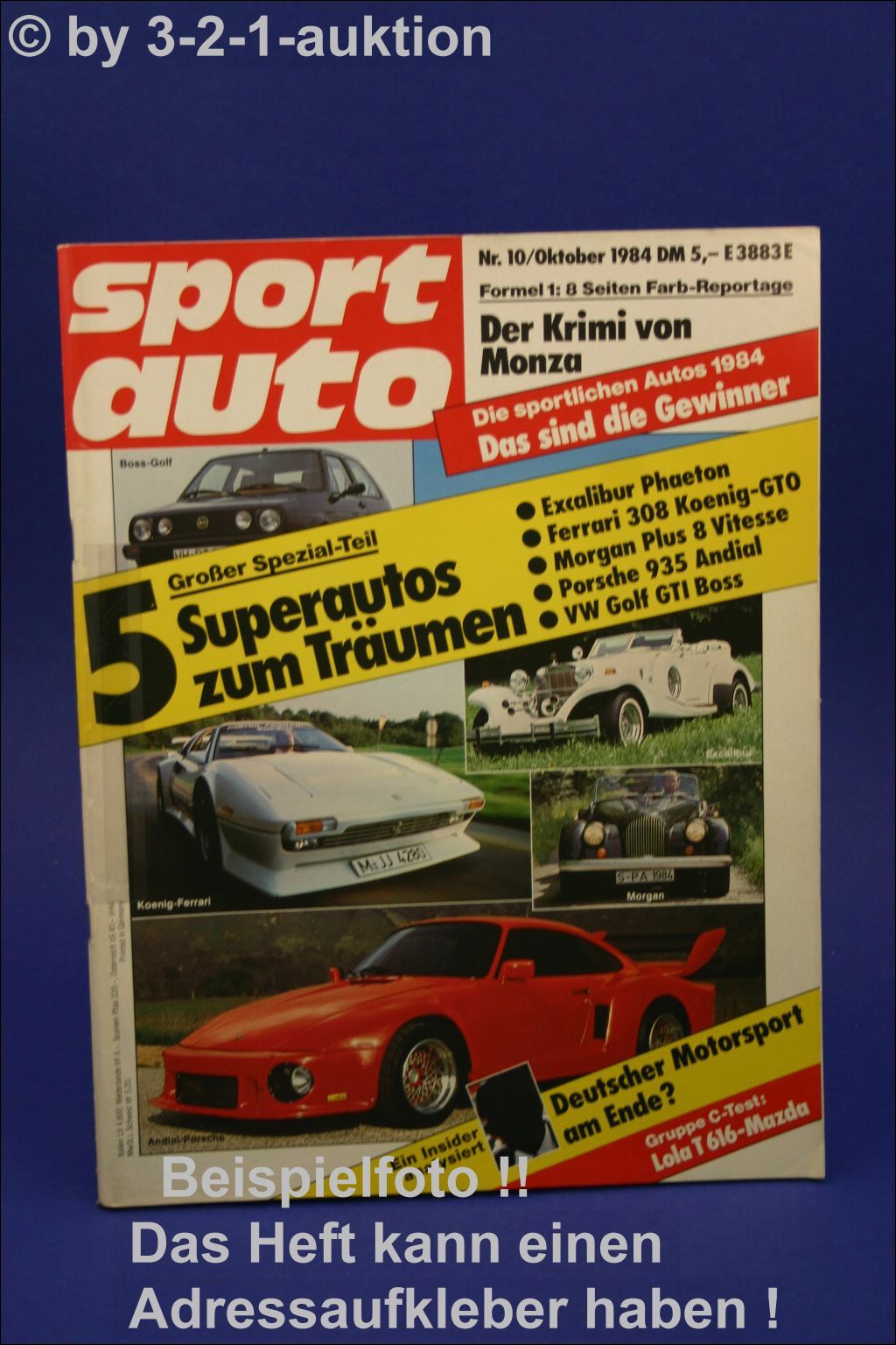 Sport Auto 10/84 Excalibur Porsche 935 Koenig 308 GTO