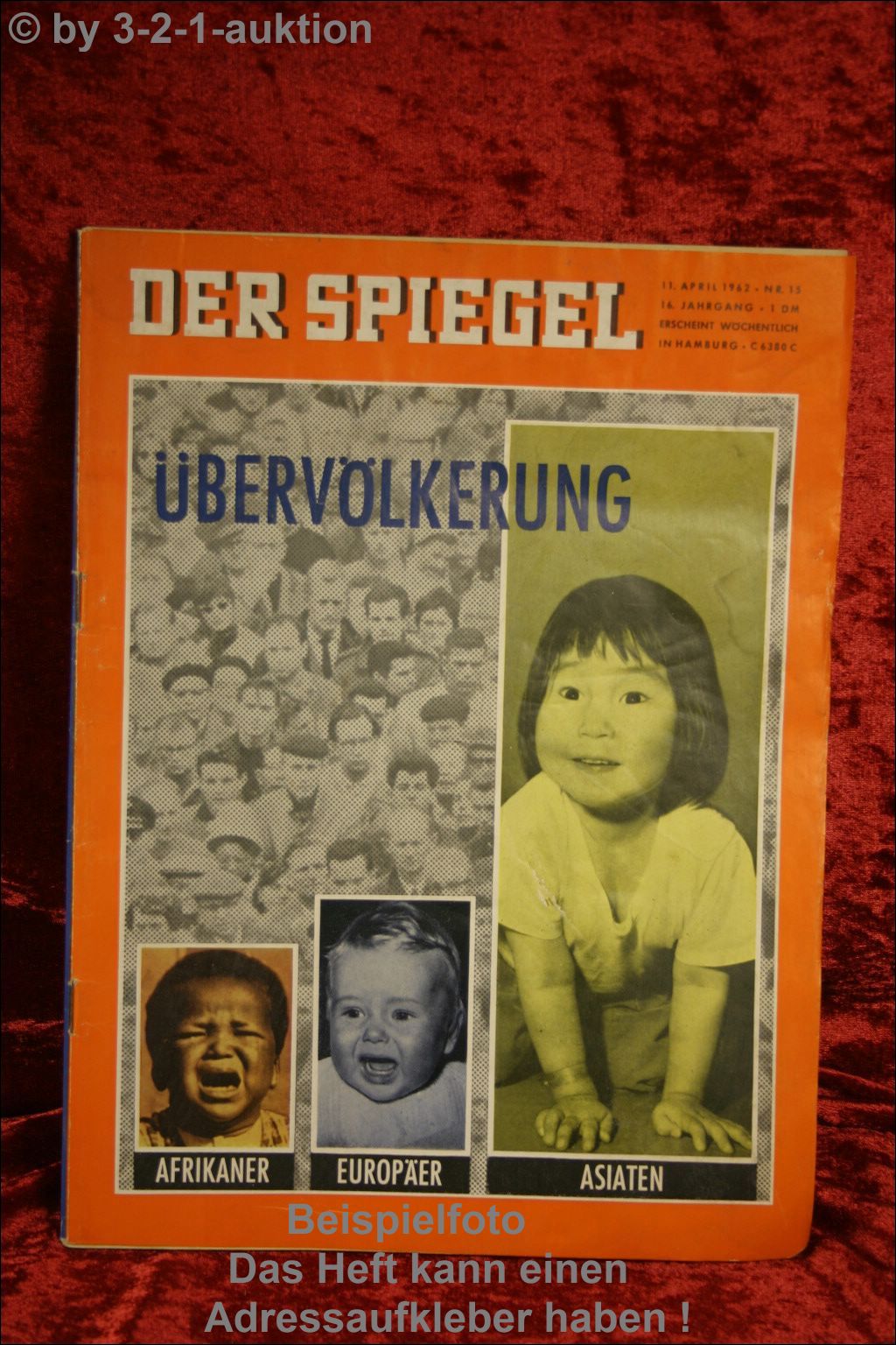 Spiegel 15/62 11.4.1962 Überbevölkerung