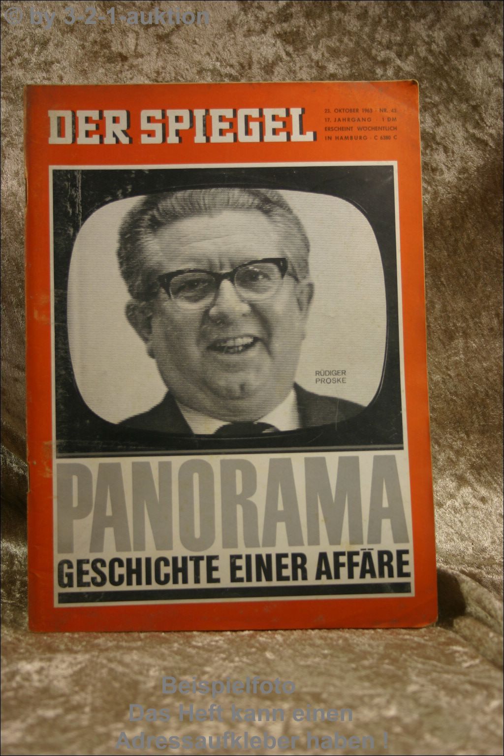 Spiegel 43/63 23.10.1963 Panorama Geschichte e. Affäre